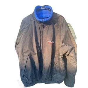 Vintage 90's Nautica Competition Reversible Fleece Jacket Size L Heavy Duty